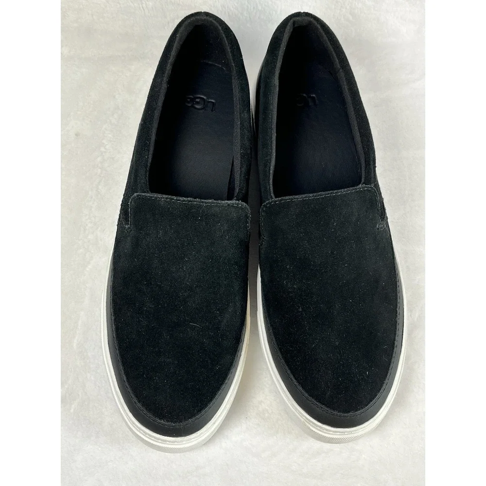 UGG Women's Zilo Slip On Black Suede Sneakers Shoes Size 10 1170553 NEW‎ Retro